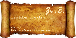 Zsoldos Elektra névjegykártya
